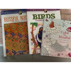Birds and‎ butterflies adult coloring books